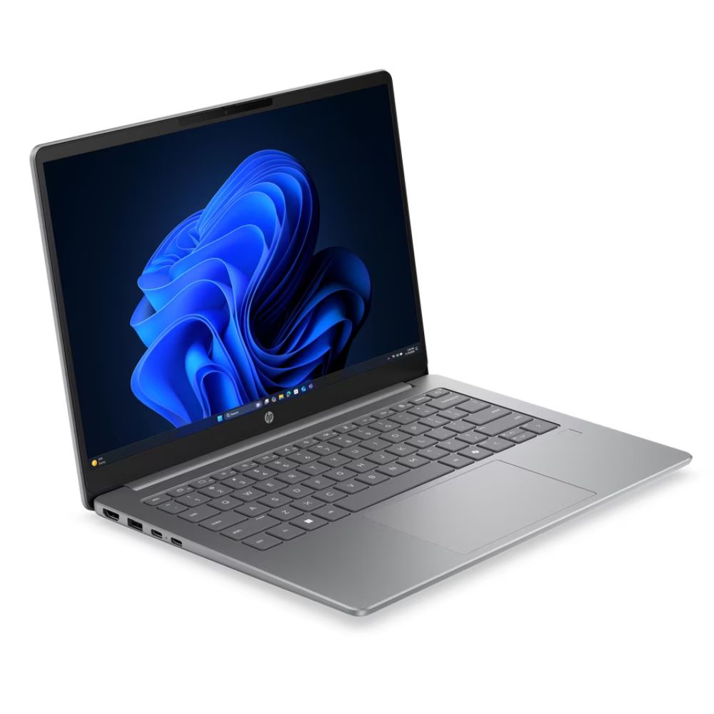 HP 200 G2i 14-inch Business Laptop top angle displaying keyboard keys