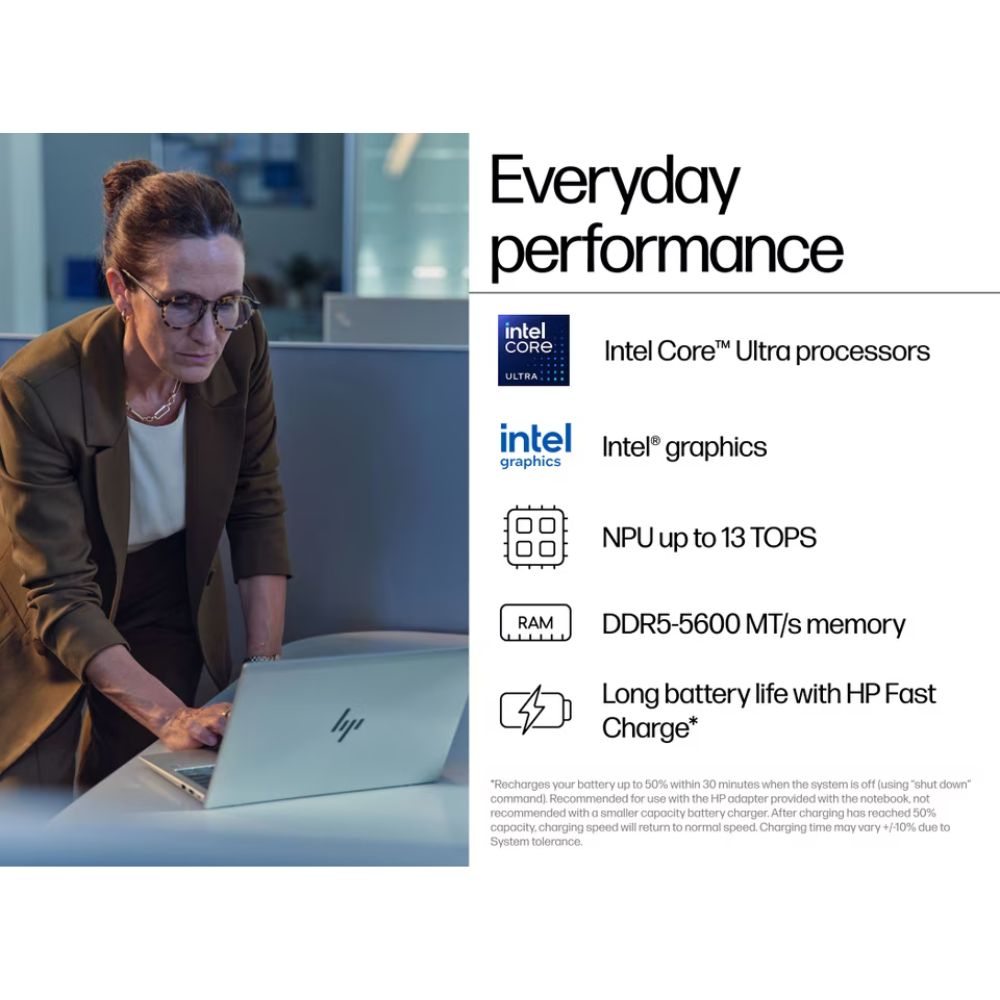 HP EliteBook 6 G1i 16-inch AI Business Laptop – Intel Core Ultra 5 225U, 16GB DDR5 RAM, 1TB SSD, Intel Graphics, Windows 11