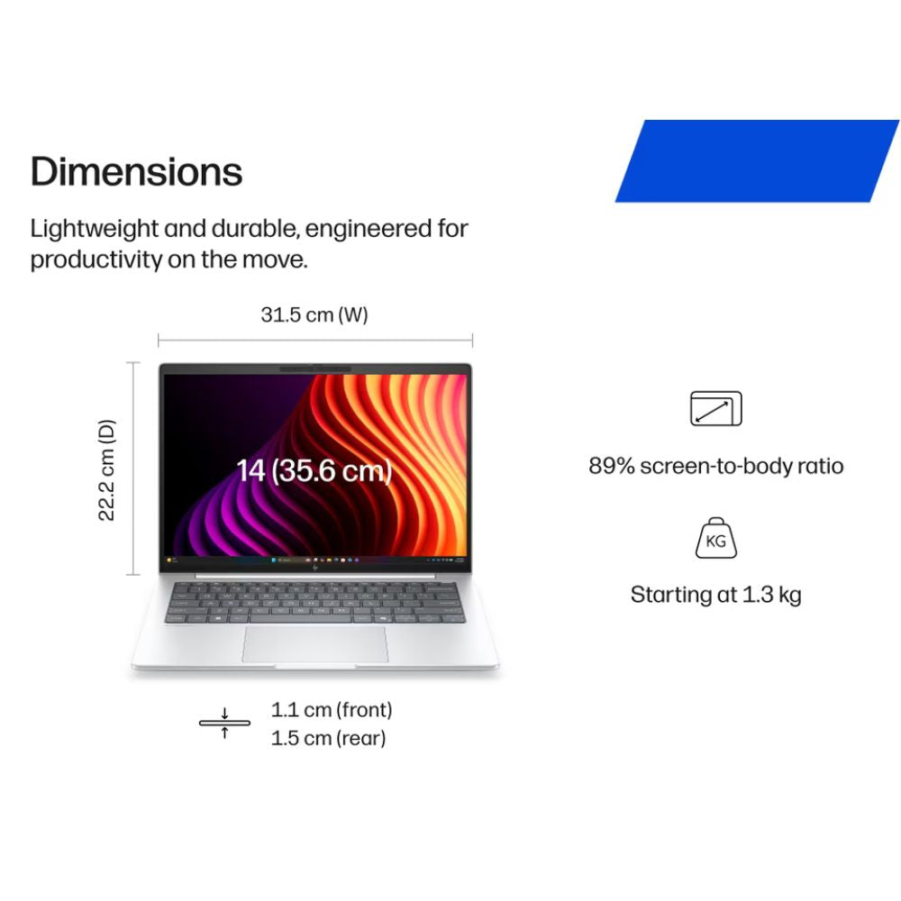 HP EliteBook 8 G2i 14-inch Next Gen AI Business Laptop – Intel Core Ultra 7 366H, 32GB RAM, 1TB SSD, Intel Graphics, Windows 11 Pro-DK7P5PT |  Manufacturer Warranty