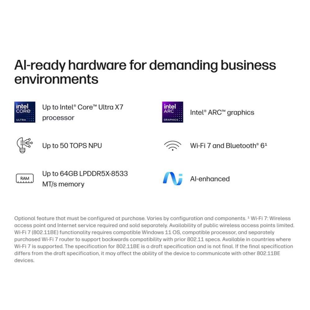 HP EliteBook 8 G2i 14‑inch Next Gen AI Business Laptop – rear perspective displaying the ventilation grilles