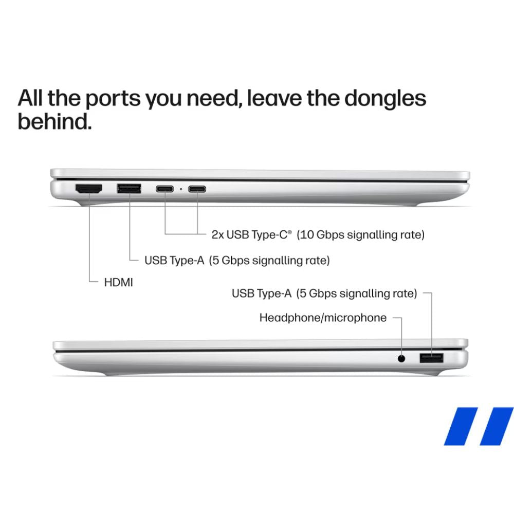 hp laptop in chennai facing front view with multiple ports