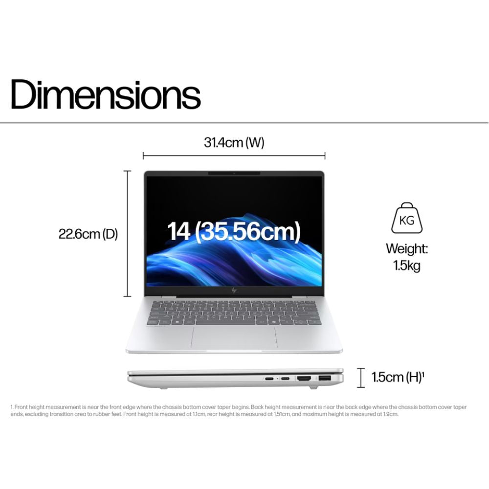 HP OmniBook 7 Laptop AI 14-fr0789TU | Intel Core Ultra 5 225H, 16GB RAM, 1TB SSD, 14-inch 3K OLED Display – C58RFPA| 1-Year Warranty