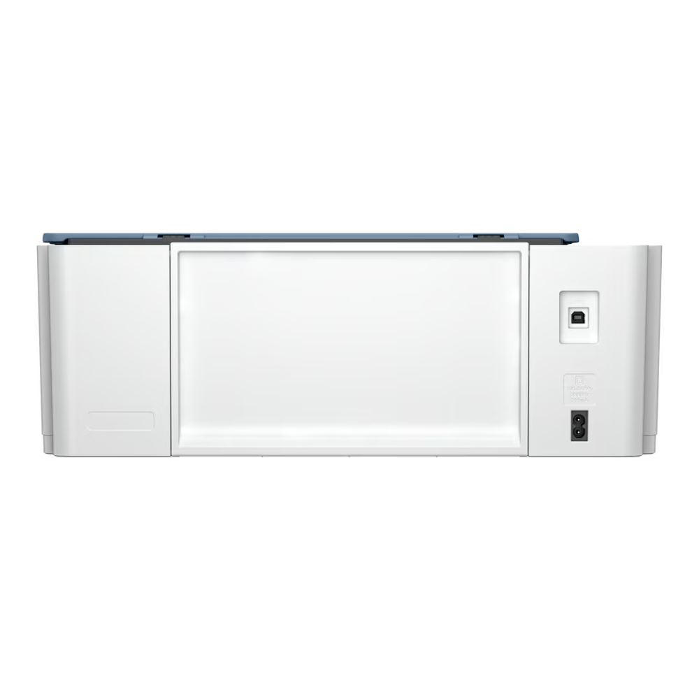 White electronic device with a screen and control panel on a white background